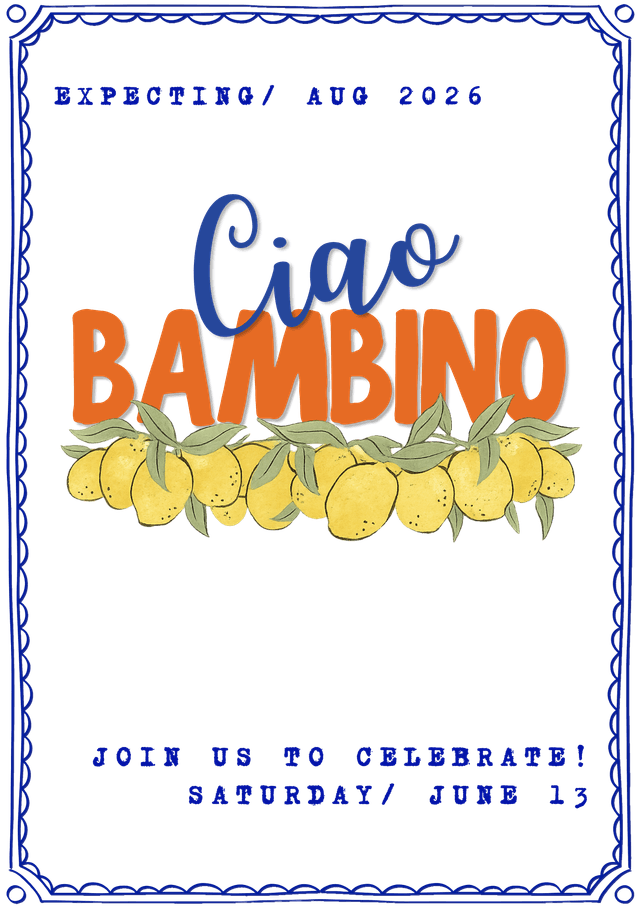 Ciao Bambino, join us to celebrate